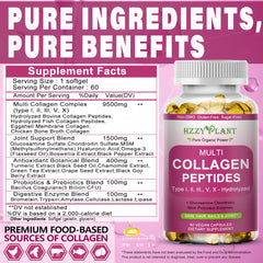 Collagen softgels with glass of water for daily supplement routine