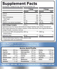 Scoop of collagen powder ready to mix