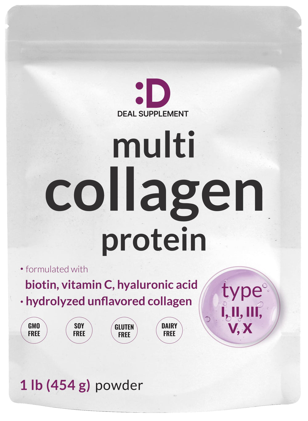 Multi Collagen Protein Powder 1lb, unflavored