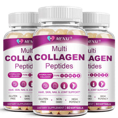 Bottle of Multi Collagen Peptides Softgels – front view