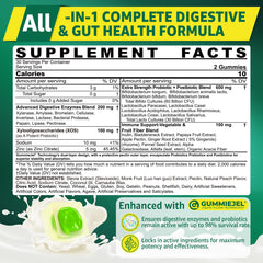 Multi-enzyme probiotic blend label close-up