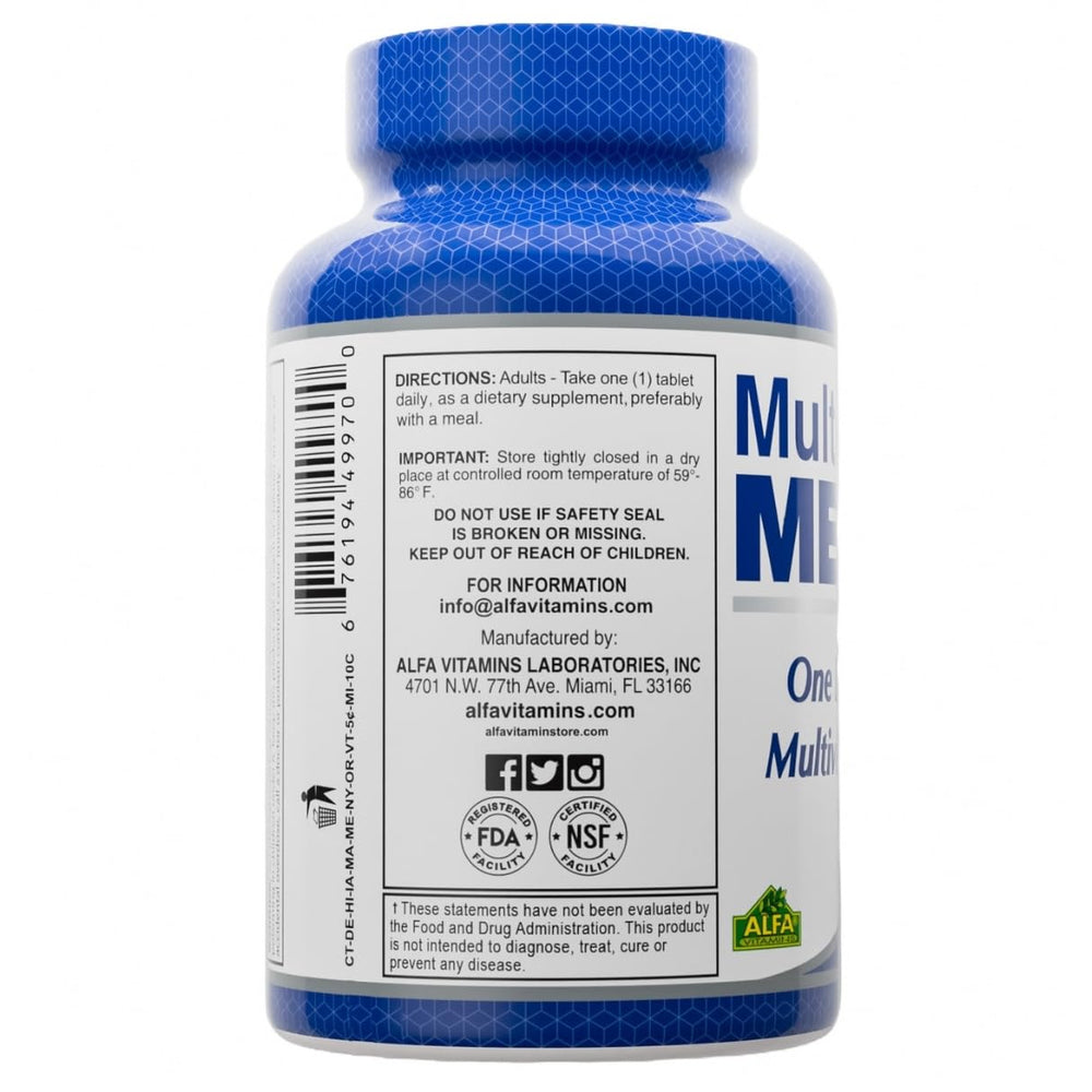 Illustration of ingredients used in Multi Men 100 Tablets