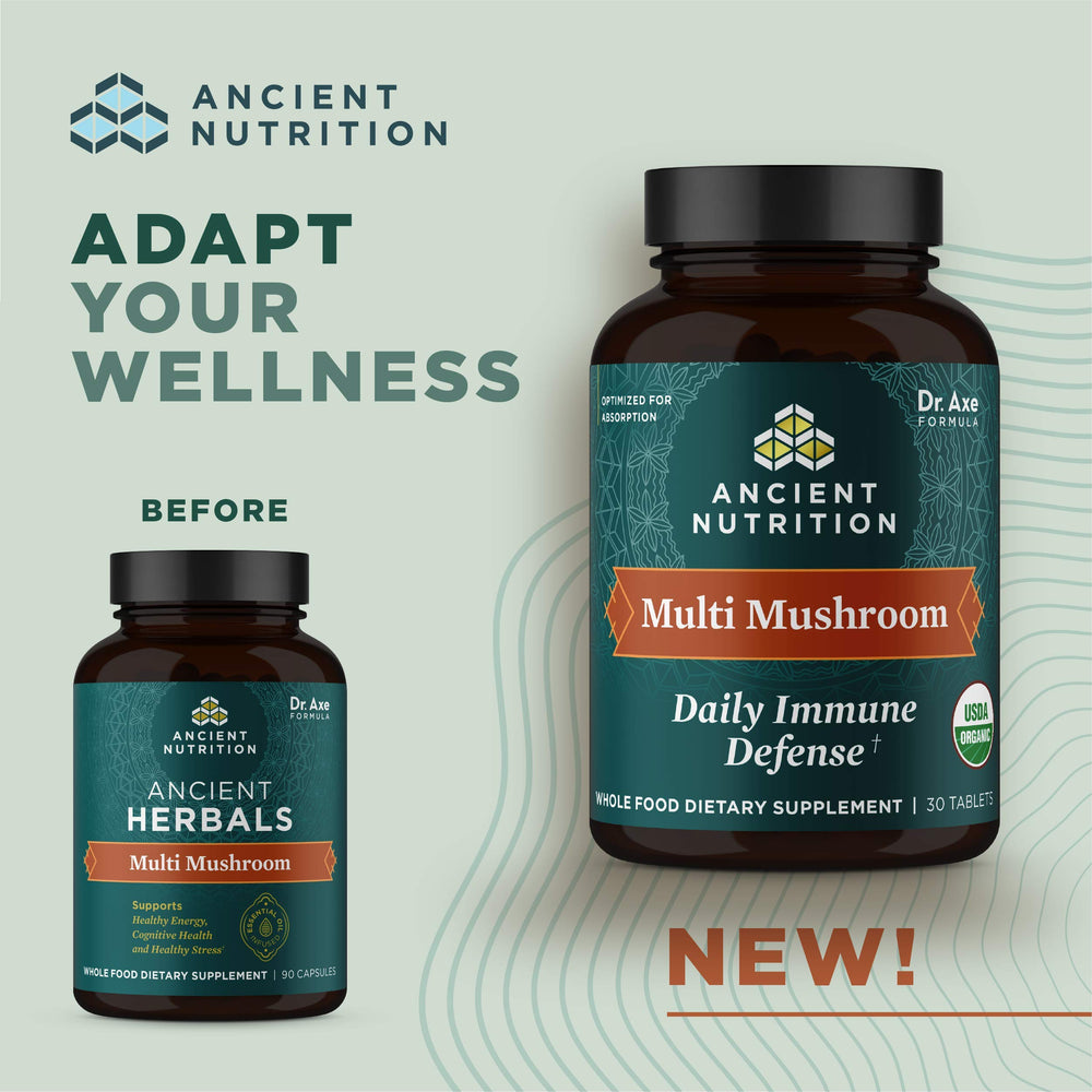 Multi Mushroom Immune Support tablets bottle close-up