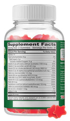 Close-up of berry-flavored multivitamin gummies for adults