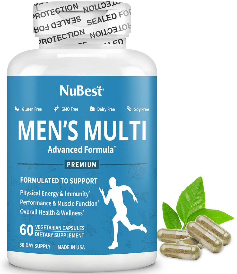 Front label of Multivitamin for Men bottle with 60 vegan capsules