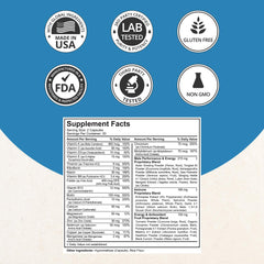 Close-up of nutrient icons and vitamins for men's health