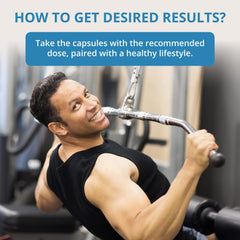 Active lifestyle man with supplement bottle