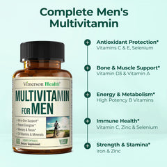 Close-up of key ingredients in Multivitamin for Men