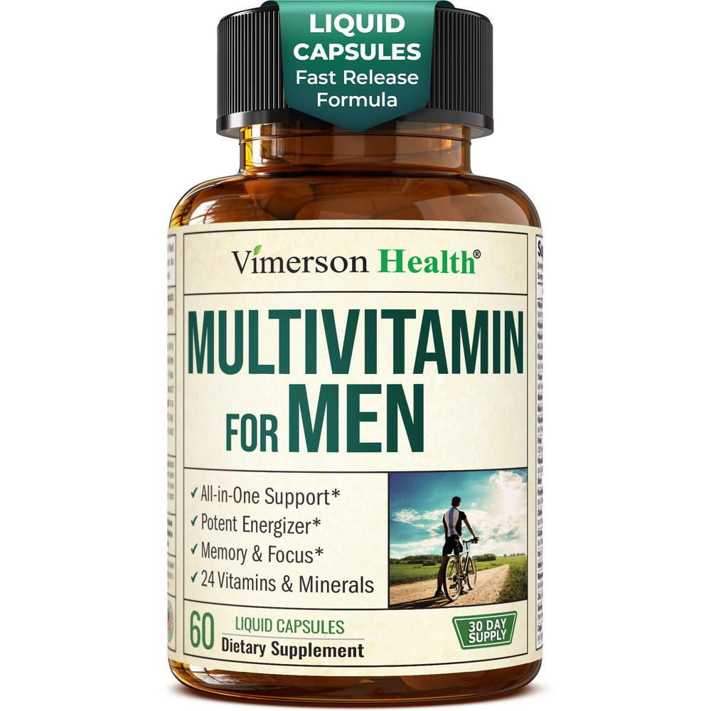 Hero image: Multivitamin for Men bottle with 60 liquid capsules