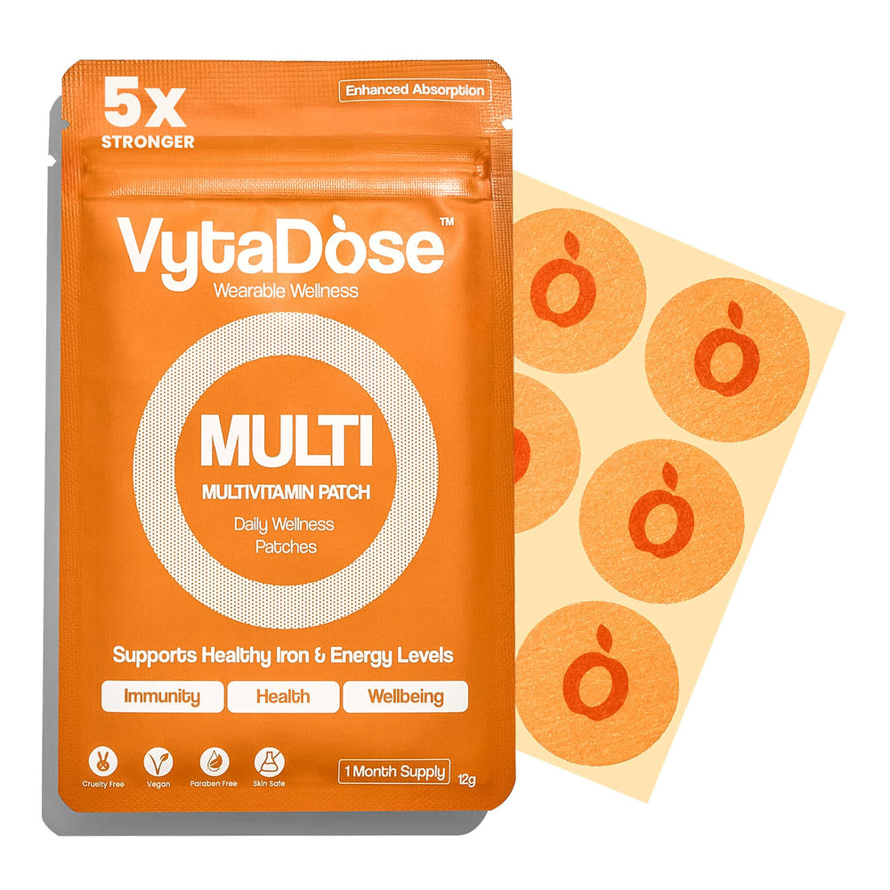 Applying multivitamin patch for women