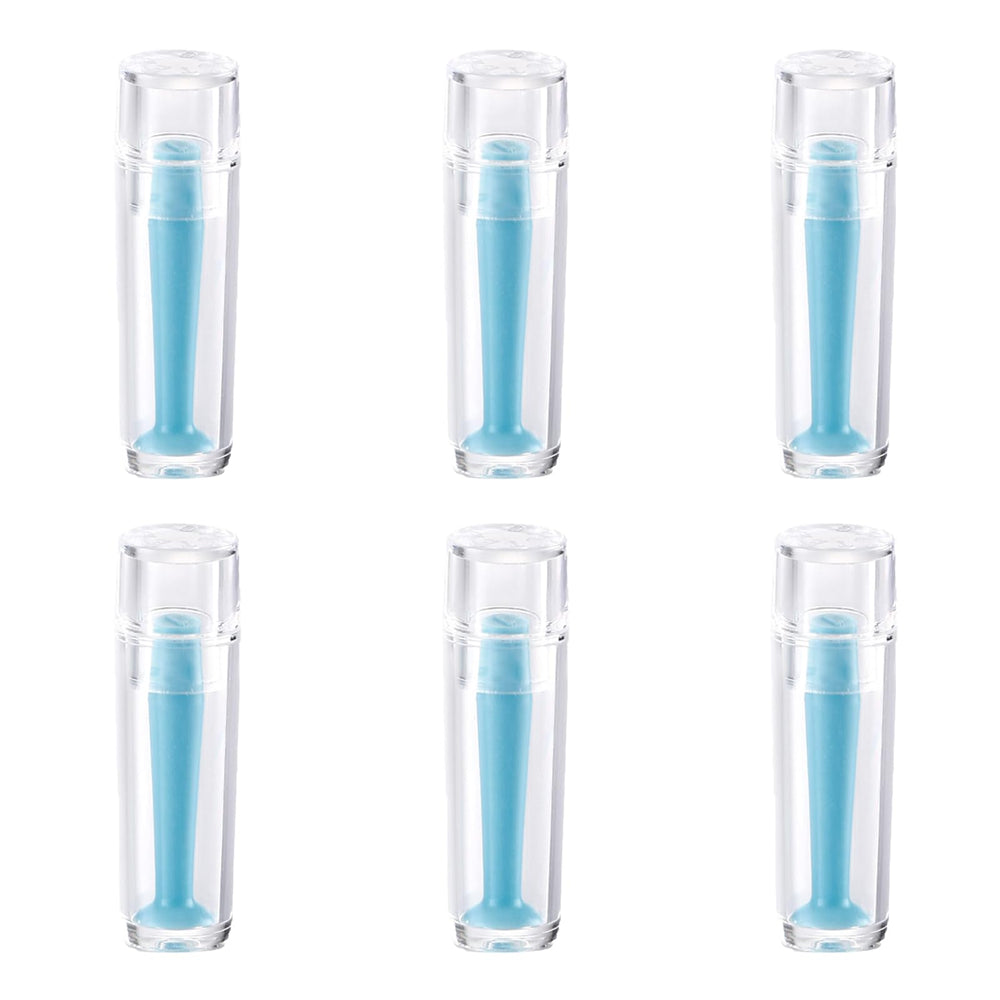 MUQING 6-pack hard scleral lens remover tools with blue silicone suction cup - front view