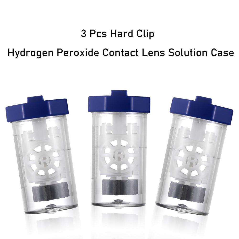 Compact travel-size contact lens cleaner case