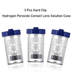 Compact travel-size contact lens cleaner case