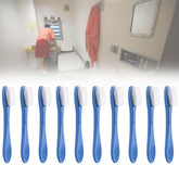 MUROCEA mini manual toothbrush for prison – front view (white PP plastic)