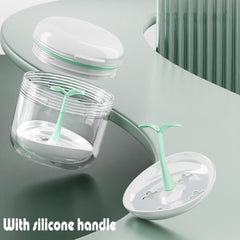 Compact, stylish denture holder ideal for home, office and travel