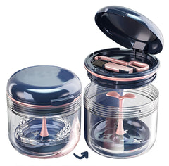 Dark blue MURRI MURRDI denture bath case with mirror