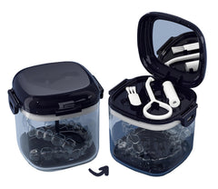 Blue MURRI&MURRDI Retainer Case with drain tray and attached mirror