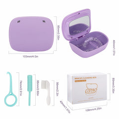 Portable denture storage case for travel