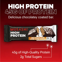 Athlete using MUSASHI protein bar after workout