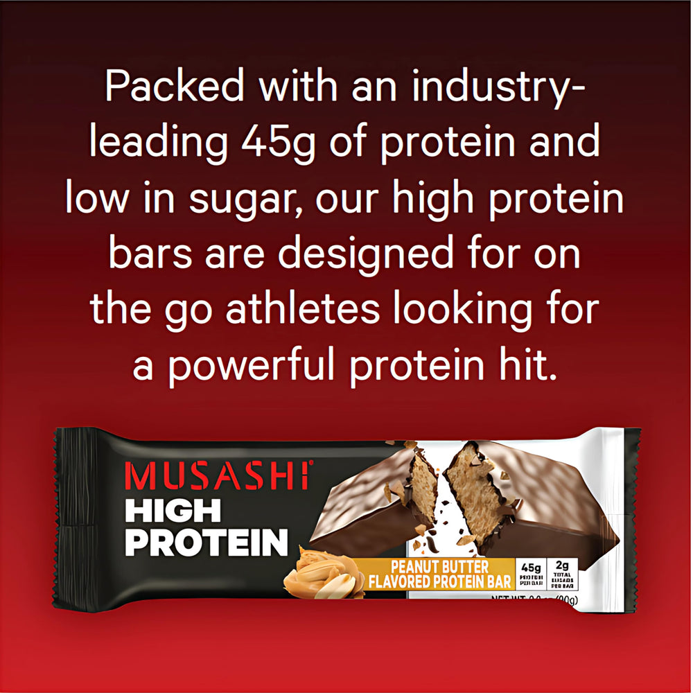 12-pack display box of MUSASHI bars for post-workout snacking