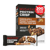 Hero image of Musashi Protein Crisp Bar in chocolate peanut flavor, 12-pack