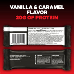 Back nutrition panel of MUSASHI Protein Crisp Bar Vanilla Caramel 60g 12-pack