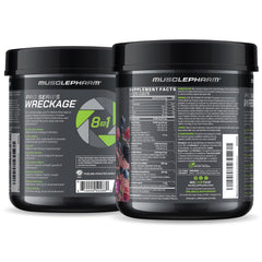 MusclePharm Pro Series Wreckage Sour Berry flavor cue hints at taste potential.