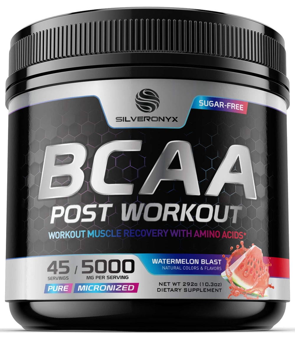 Muscle recovery drink powder tub with BCAA and L-Glutamine