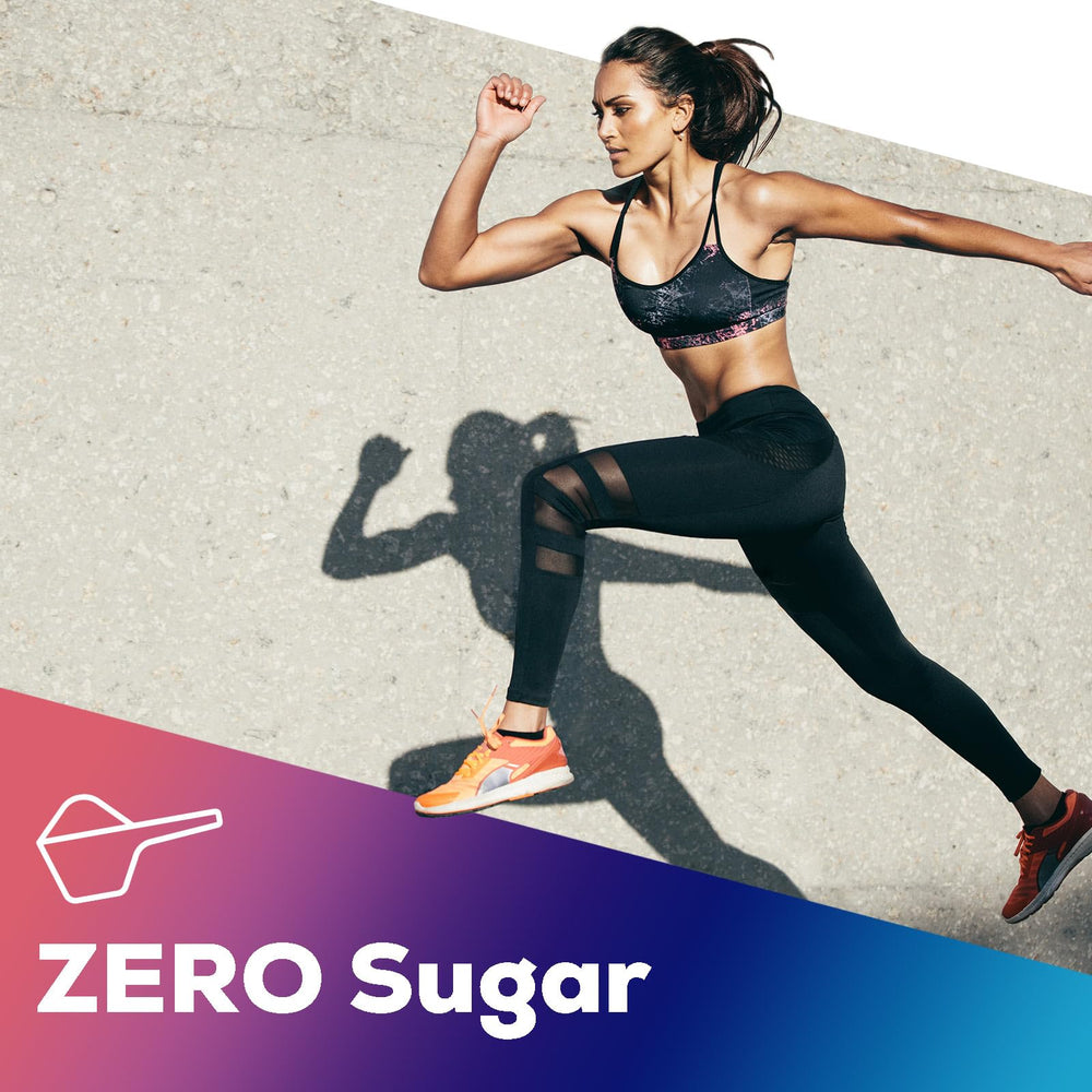 Packaging and nutrition facts for sugar-free muscle recovery supplement