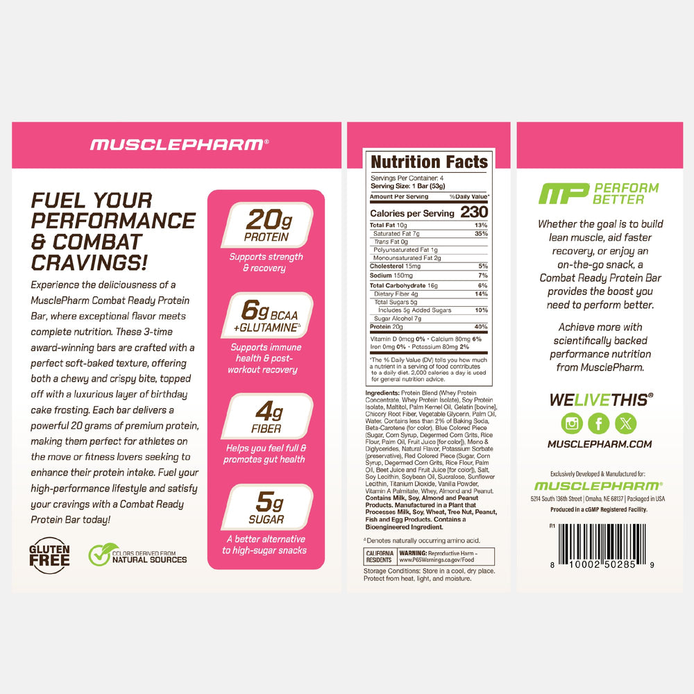 MusclePharm athlete using Combat Ready bar to fuel training.