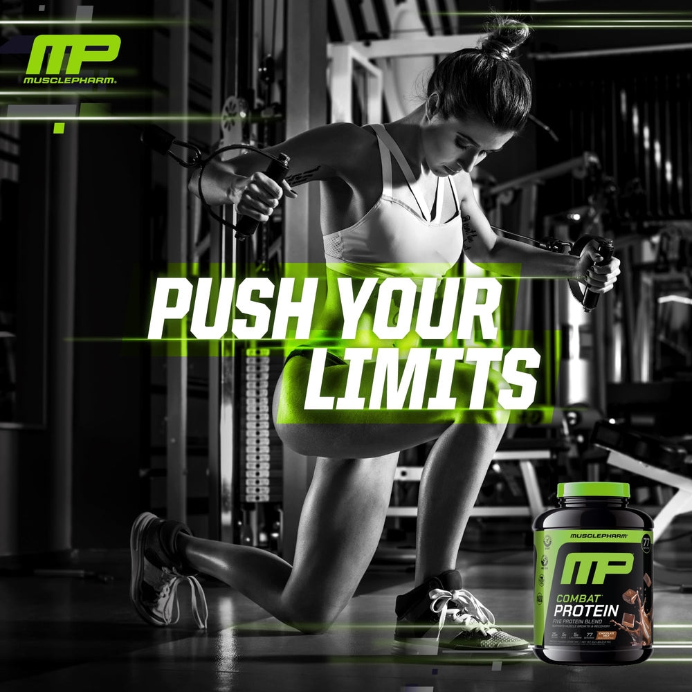 MusclePharm Combat label highlights diverse protein sources for ongoing fueling
