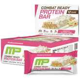 MusclePharm Combat Ready Bar Confetti Cake pack front optimized for on-the-go energy.