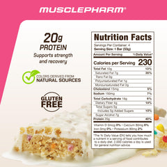 MusclePharm Combat Ready bar close-up shows chewy, crispy texture for enjoyable snacking.