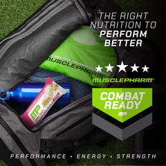 MusclePharm Combat Ready nutrition facts panel shows four bars per pack.