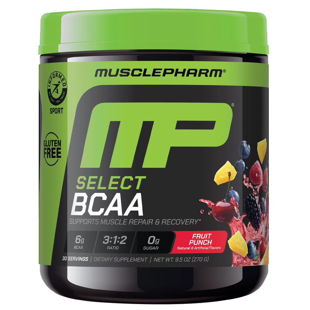 MusclePharm Essentials BCAA Powder Fruit Punch canister