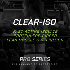 MusclePharm Pro Series Clear-ISO post-workout scene shows fast absorption recovery potential