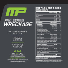 MusclePharm WRECKAGE powder dissolves smoothly for Cherry Slush flavor during workouts
