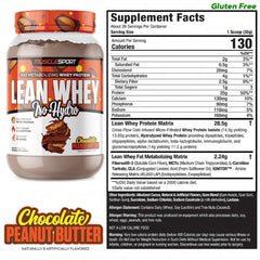 MuscleSport Lean Whey Revolution Vanilla Cream 2lb protein powder canister