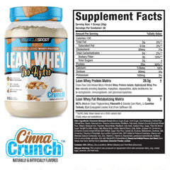 Musclesport Lean Whey Revolution shake glass with creamy texture for recovery