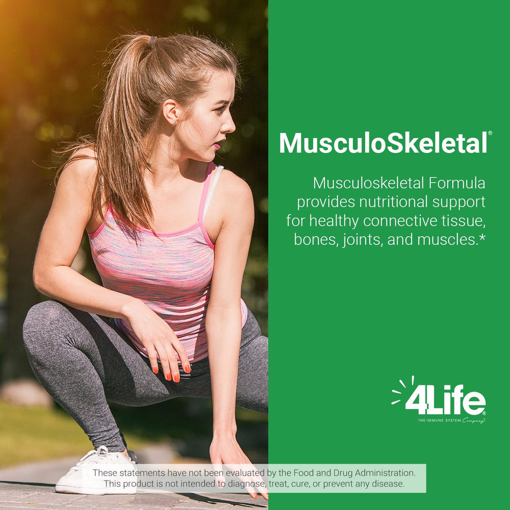 Packaging of 4Life Musculoskeletal Formula 60 veggie capsules
