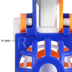 Left and right color-coded clips with L and R symbols