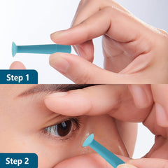 Blue MUSHENJI lens remover tool removing a lens with moistened surface
