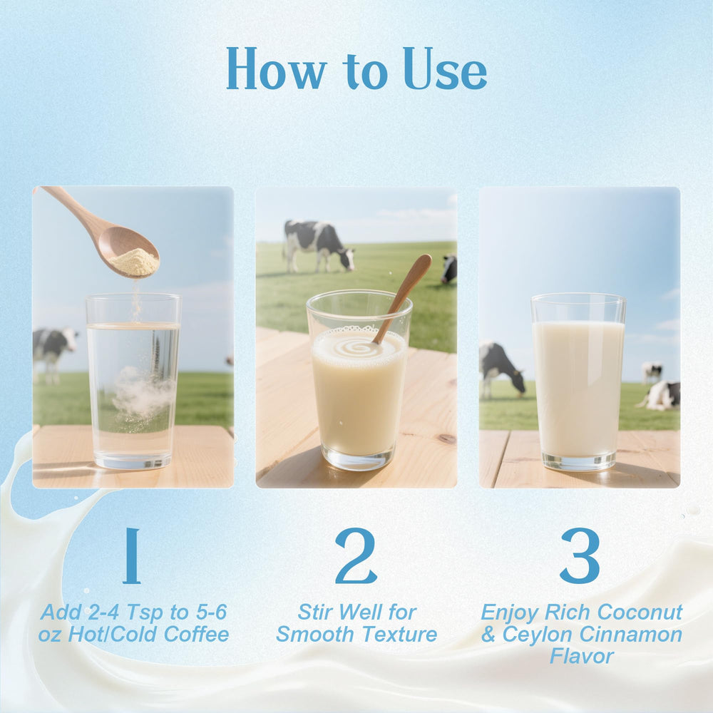 Gluten-free and non-GMO badge on creamer packaging