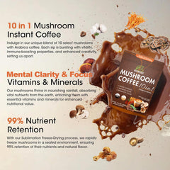 Non-GMO gluten-free mushroom coffee with no added sugar