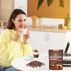 Brain-boosting mushroom coffee blend for focus and energy
