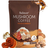 Mushroom coffee blend with 6 adaptogenic mushrooms: Lion's Mane, Cordyceps, Turkey Tail