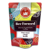 Front view of Herbal Hive Bee Focused Mushroom Coffee tin