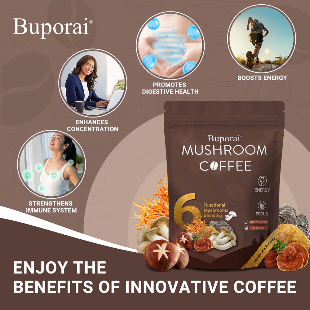 Cordyceps mushroom in coffee blend
