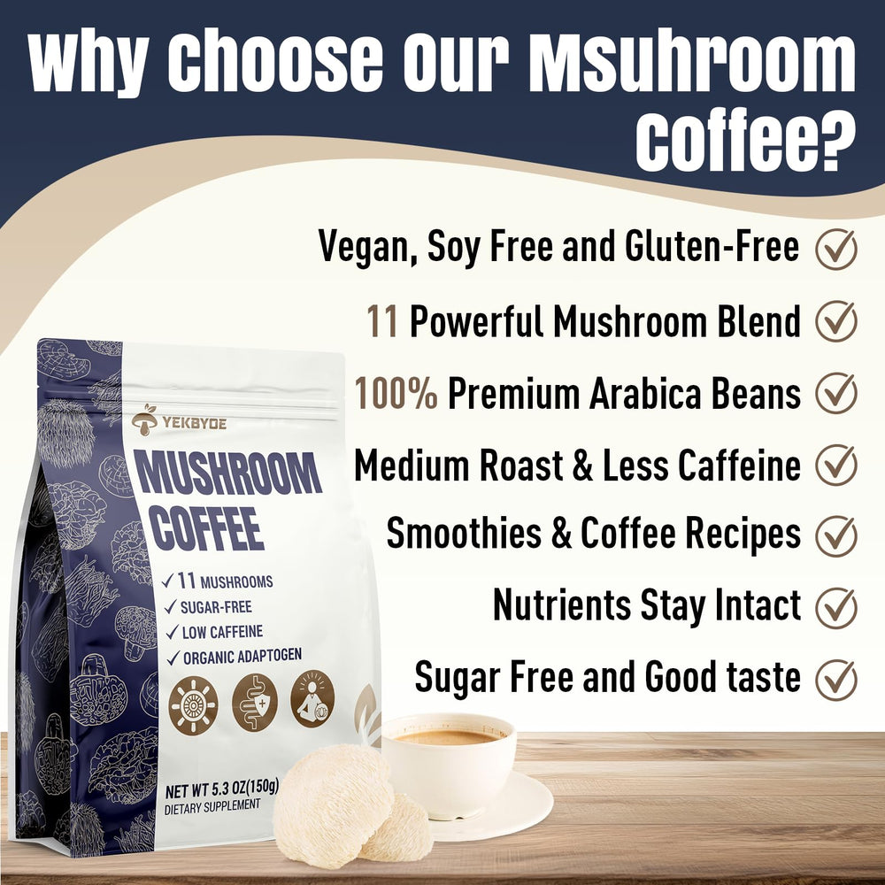 Reishi and Chaga mushrooms in the blend