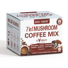 Mushroom Coffee Mix 7 in 1 with Reishi, Cordyceps, Chaga, and other extracts for energy